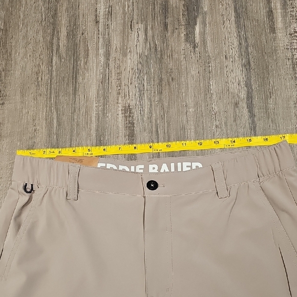 Eddie Bauer Men's Beige Flat Front Shorts - Picture 3 of 6